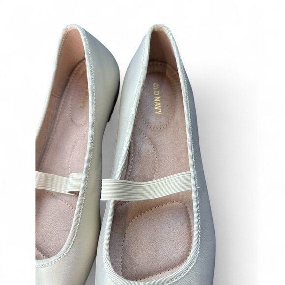 Old Navy Gold Satin Mary Jane Ballet Flats Womens Size 10 - Picture 2 of 7
